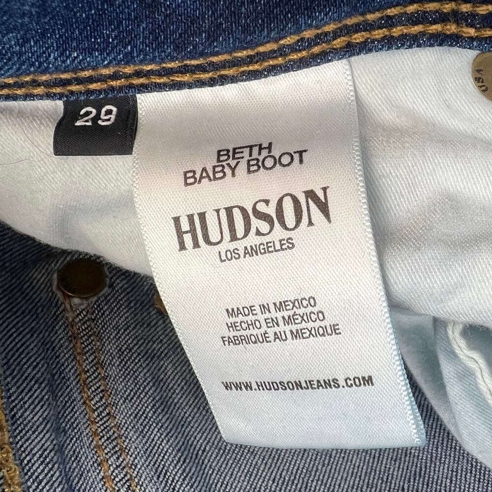 Hudson Beth Baby Boot Bootcut Jeans Medium Wash Stretch Denim - 29 - Picture 5 of 10